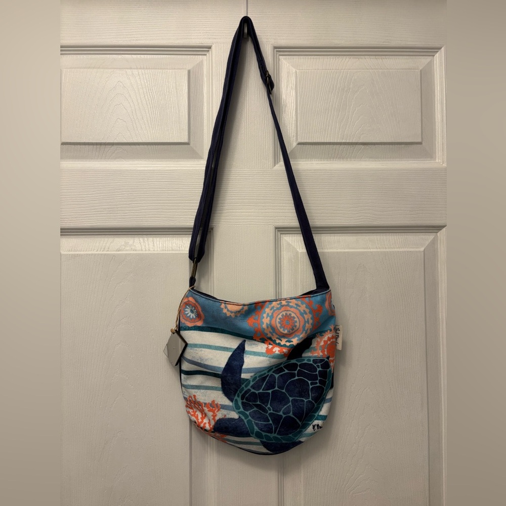 PAUL BRENT CROSSBODY TURTLE PRINT BAG